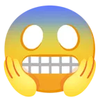 faccina con smorfia + faccina terrorizzata