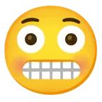 faccina con smorfia + faccina imbarazzata