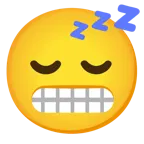 faccina con smorfia + faccina che dorme