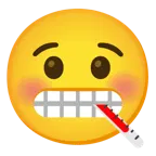 faccina con smorfia + faccina con termometro