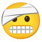 faccina con smorfia + faccina con la testa bendata