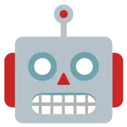 faccina con smorfia + faccina di robot