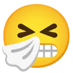 faccina con smorfia + faccina che starnutisce