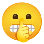faccina con smorfia + faccina che zittisce