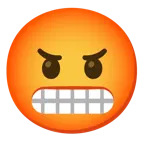 faccina con smorfia + faccina con simboli sulla bocca