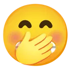 faccina con smorfia + faccina con mano sulla bocca