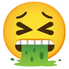 faccina con smorfia + faccina che vomita