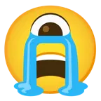 엉엉 우는 얼굴 + 눈