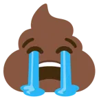 엉엉 우는 얼굴 + 똥
