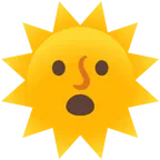faccina con bocca aperta + faccina sole