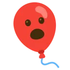 faccina con bocca aperta + palloncino