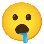 faccina con bocca aperta + faccina che sbava