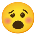 faccina con bocca aperta + faccina stordita