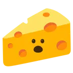 faccina con bocca aperta + fetta di formaggio