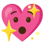 faccina sorpresa + cuore che luccica