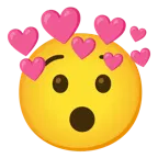 faccina sorpresa + cuore con freccia