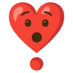 faccina sorpresa + punto esclamativo a cuore