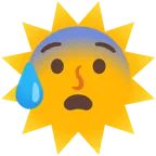 faccina sudata in ansia + faccina sole