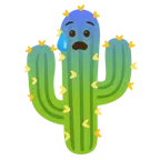 faccina sudata in ansia + cactus