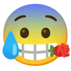 faccina sudata in ansia + rosa
