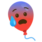 faccina sudata in ansia + palloncino