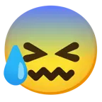 faccina sudata in ansia + faccina frustrata