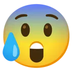 faccina sudata in ansia + faccina stupita