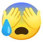 faccina sudata in ansia + non vedo