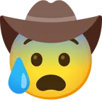 faccina sudata in ansia + faccina con cappello da cowboy
