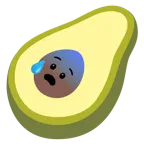 faccina sudata in ansia + avocado