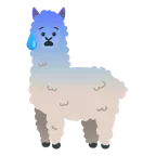 faccina sudata in ansia + lama