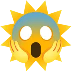 faccina terrorizzata + faccina sole