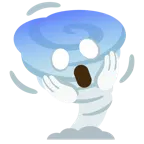 faccina terrorizzata + tornado