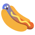 faccina terrorizzata + hot dog