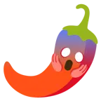 faccina terrorizzata + peperoncino