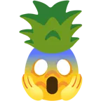 faccina terrorizzata + ananas