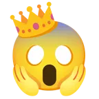 faccina terrorizzata + corona