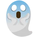 faccina terrorizzata + fantasma