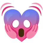 faccina terrorizzata + cuore che batte
