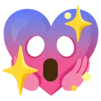 faccina terrorizzata + cuore che luccica