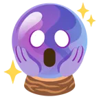 faccina terrorizzata + sfera di cristallo