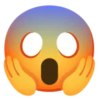 faccina terrorizzata + faccina accigliata