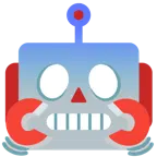 faccina terrorizzata + faccina di robot