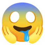 faccina terrorizzata + faccina che sbava