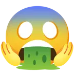 faccina terrorizzata + faccina che vomita