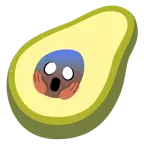 faccina terrorizzata + avocado