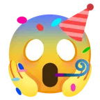 faccina terrorizzata + faccina che festeggia