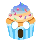 faccina terrorizzata + cupcake