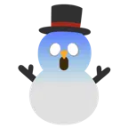 faccina terrorizzata + pupazzo di neve senza neve