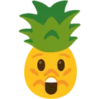 faccina stupita + ananas
